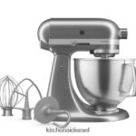 כרום מתכתי KitchenAid מיקסר סטנד עם ראש הטיה מסדרת artisan 5 ליטר עם נקודות מגע מובחרות מכשירים 4PF80N32