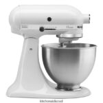 לבן KitchenAid מיקסר סטנד עם ראש הטיה מסדרה קלאסית 4.5 ליטר מכשירים 4PF80N73