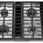 פלדת אל - חלד KitchenAid 30 אינץ' 4 מבערים לכיריים עם גז להורדה מכשירים 4PF80N151