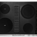 פלדת אל - חלד KitchenAid כיריים 30 אינץ' חשמליות עם 4 אלמנטים מכשירים 4PF80N153