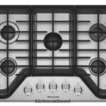 פלדת אל - חלד KitchenAid כיריים גז 30 אינץ' 5 מבערים מכשירים 4PF80N160