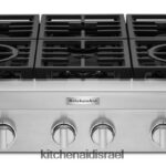 פלדת אל - חלד KitchenAid משטח גז 36 אינץ' 6 מבערים בסגנון מסחרי מכשירים 4PF80N162