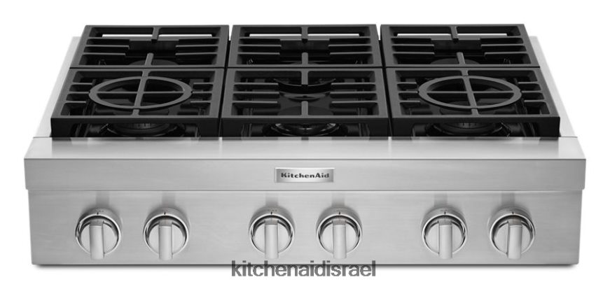 פלדת אל - חלד KitchenAid משטח גז 36 אינץ' 6 מבערים בסגנון מסחרי מכשירים 4PF80N162 - Image 1
