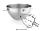 פלדת אל - חלד KitchenAid קערה 3 ליטר ושוט קומבי קבצים מצורפים ואביזרים 4PF80N115 - Image 2