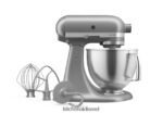 קונטור כסף KitchenAid מיקסר סטנד עם ראש הטיה מסדרת artisan 5 ליטר עם נקודות מגע מובחרות מכשירים 4PF80N24