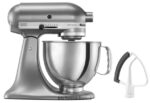 קונטור כסף KitchenAid מערבל סטנד עם ראש הטיה מסדרת artisan 5 ליטר עם מקצף קצה גמיש מכשירים 4PF80N82 - Image 2