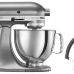 קונטור כסף KitchenAid מערבל סטנד עם ראש הטיה מסדרת artisan 5 ליטר עם מקצף קצה גמיש מכשירים 4PF80N82