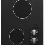 שָׁחוֹר KitchenAid כיריים חשמליות בגודל 15 אינץ' עם 2 אלמנטים זוהרים מכשירים 4PF80N165