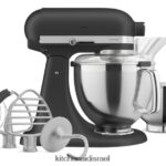 שחור אימפריאלי KitchenAid מיקסר סטנד עם ראש הטיה מסדרת artisan 5 ליטר עם חבילת אביזרים מובחרים מכשירים 4PF80N5