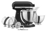 שחור מט KitchenAid מיקסר סטנד עם ראש הטיה מסדרת artisan 5 ליטר עם חבילת אביזרים מובחרים מכשירים 4PF80N2 - Image 2