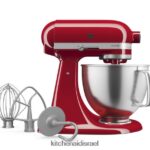 תשוקה אדום KitchenAid מיקסר סטנד עם ראש הטיה מסדרת artisan 5 ליטר עם נקודות מגע מובחרות מכשירים 4PF80N22