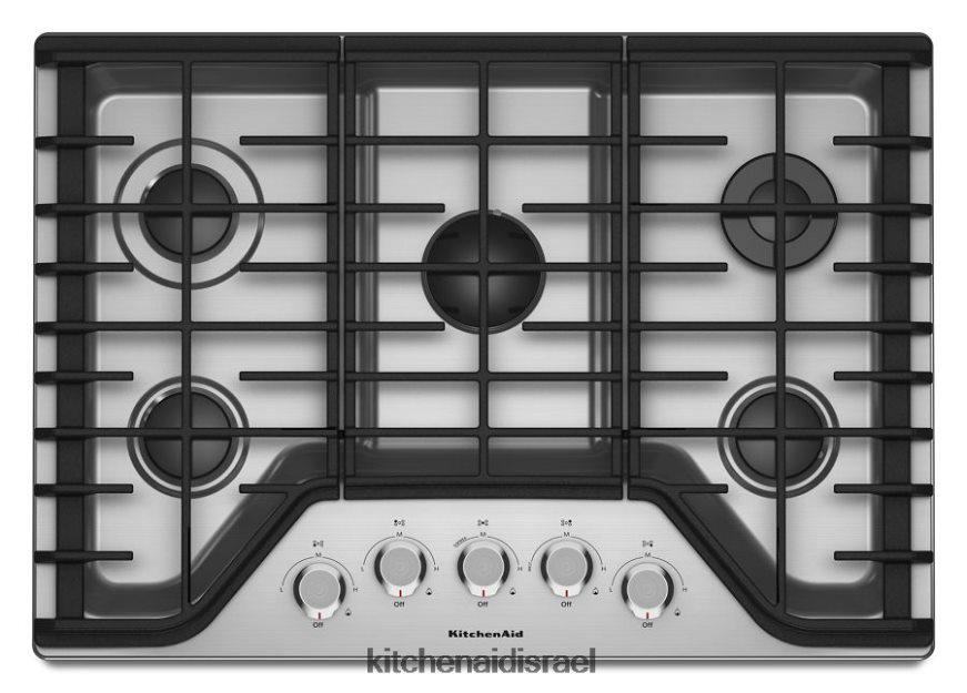 פלדת אל - חלד KitchenAid כיריים גז 30 אינץ' 5 מבערים מכשירים 4PF80N160