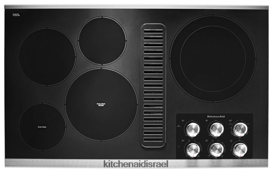 פלדת אל - חלד KitchenAid כיריים 36 אינץ' חשמליים עם 5 אלמנטים מכשירים 4PF80N154