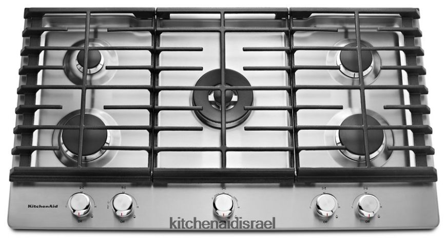 פלדת אל - חלד KitchenAid כיריים גז 36 אינץ' 5 מבערים מכשירים 4PF80N158