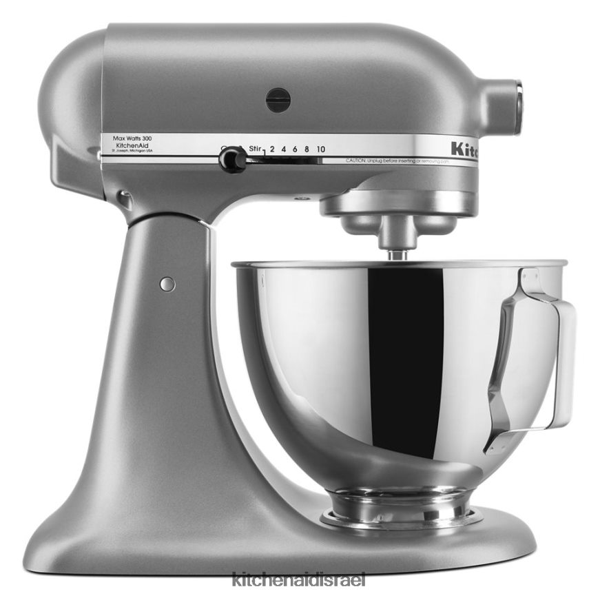 כסף KitchenAid מיקסר סטנד דלוקס 4.5 ליטר עם ראש הטיה מכשירים 4PF80N67