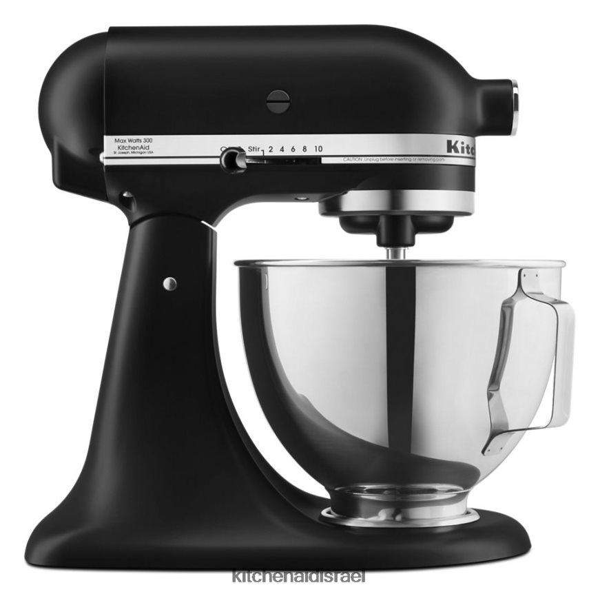 שחור מט KitchenAid מיקסר סטנד דלוקס 4.5 ליטר עם ראש הטיה מכשירים 4PF80N70