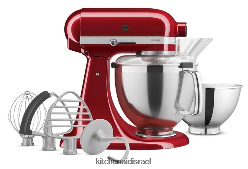 סוכריות תפוח אדום KitchenAid מיקסר סטנד עם ראש הטיה מסדרת artisan 5 ליטר עם חבילת אביזרים מובחרים מכשירים 4PF80N6