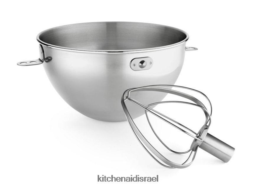 פלדת אל - חלד KitchenAid קערה 3 ליטר ושוט קומבי קבצים מצורפים ואביזרים 4PF80N115