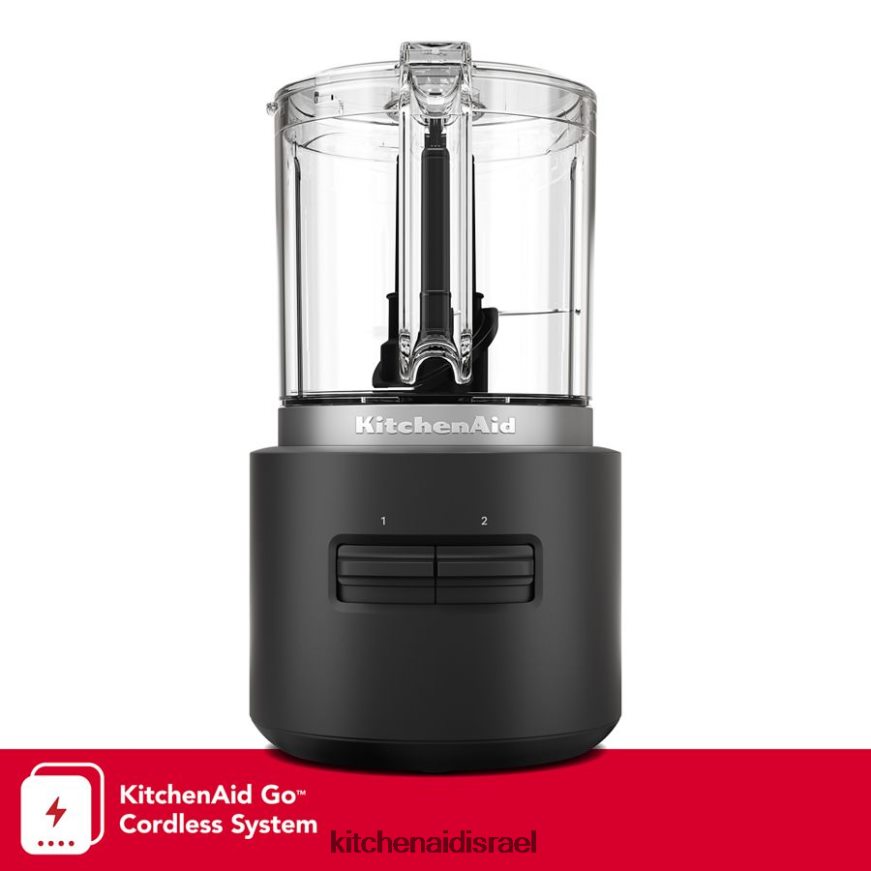 שחור מט KitchenAid גו קוצץ מזון אלחוטי - סוללה כלולה מכשירים 4PF80N235