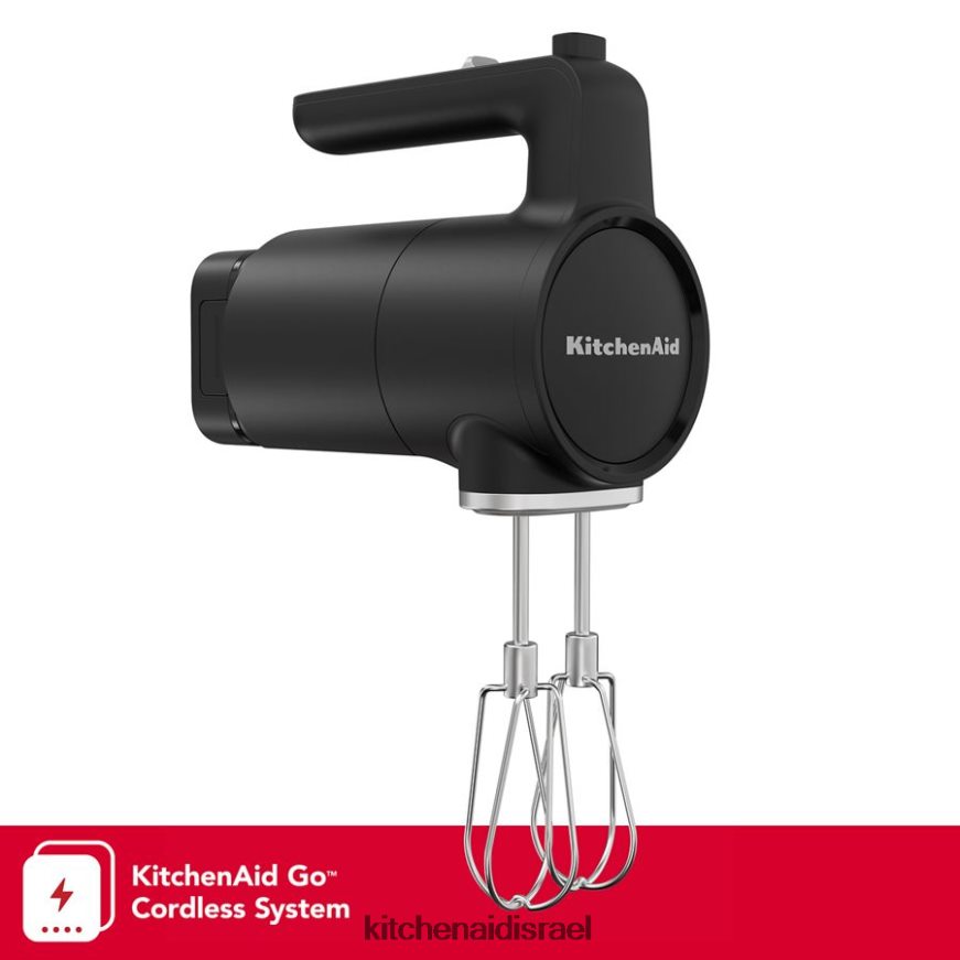 שחור מט KitchenAid מיקסר ידני אלחוטי של go - סוללה כלולה מכשירים 4PF80N232